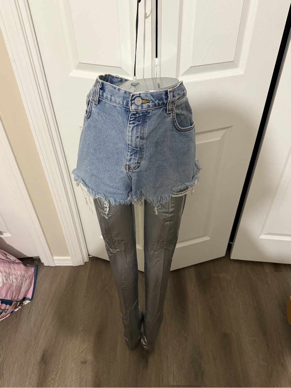 Vintage Calvin Klein cut off denim shorts size 14